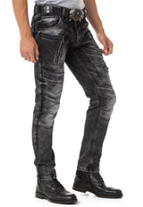 CD844 Jeans pour hommes au look extravagant