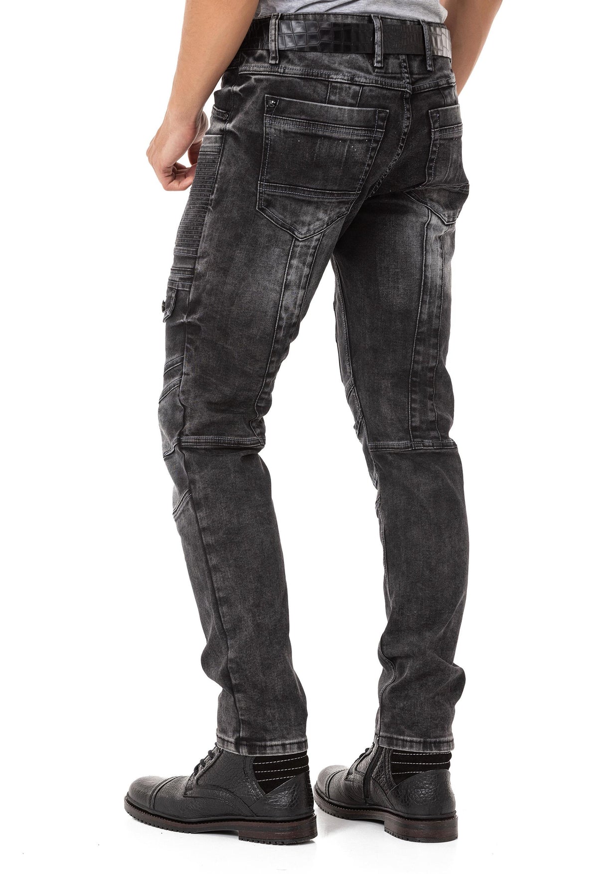 CD844 Jeans pour hommes au look extravagant