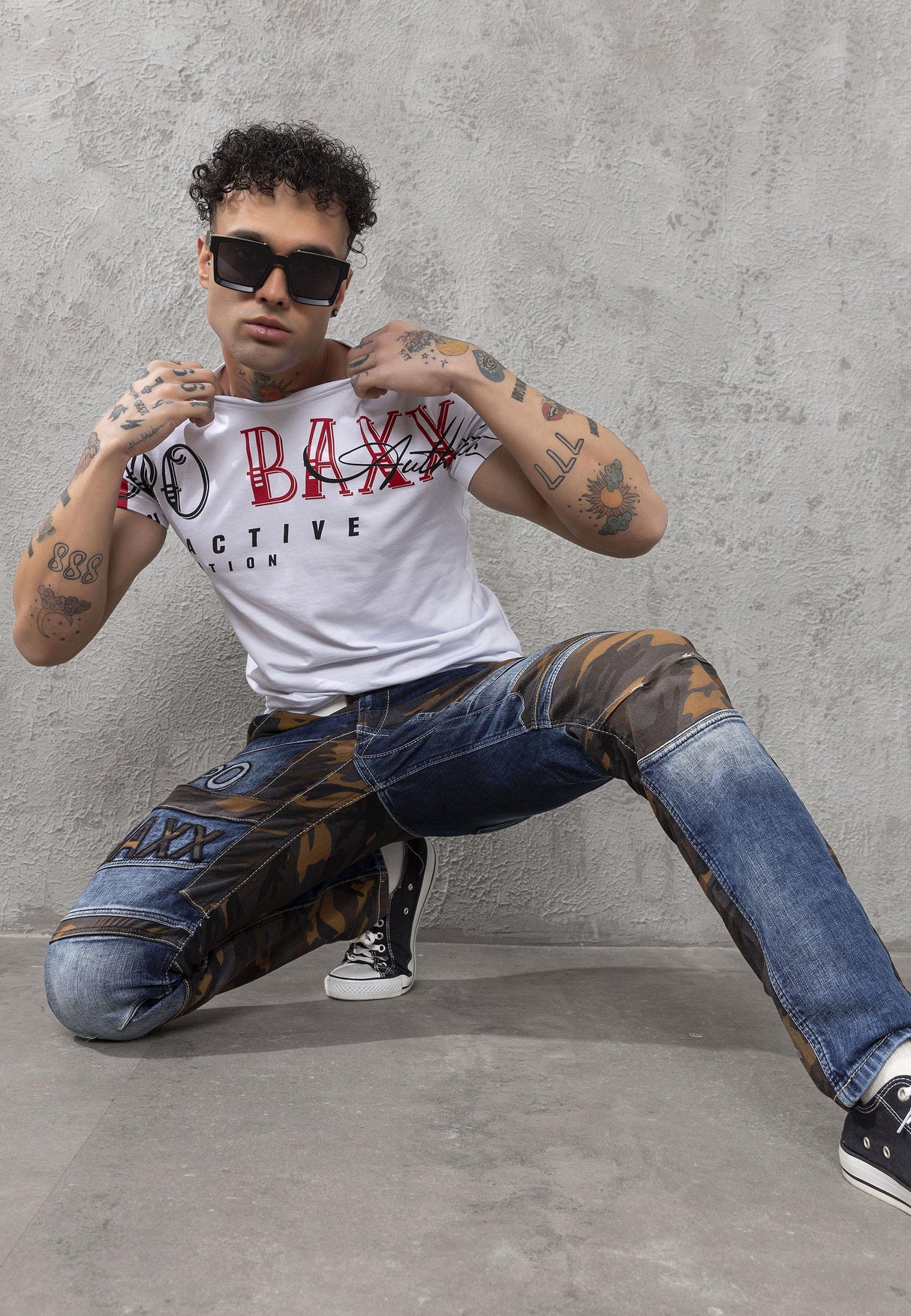 CD859 Jeans pour homme au look original