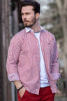 CH192 Men's shirt with line design