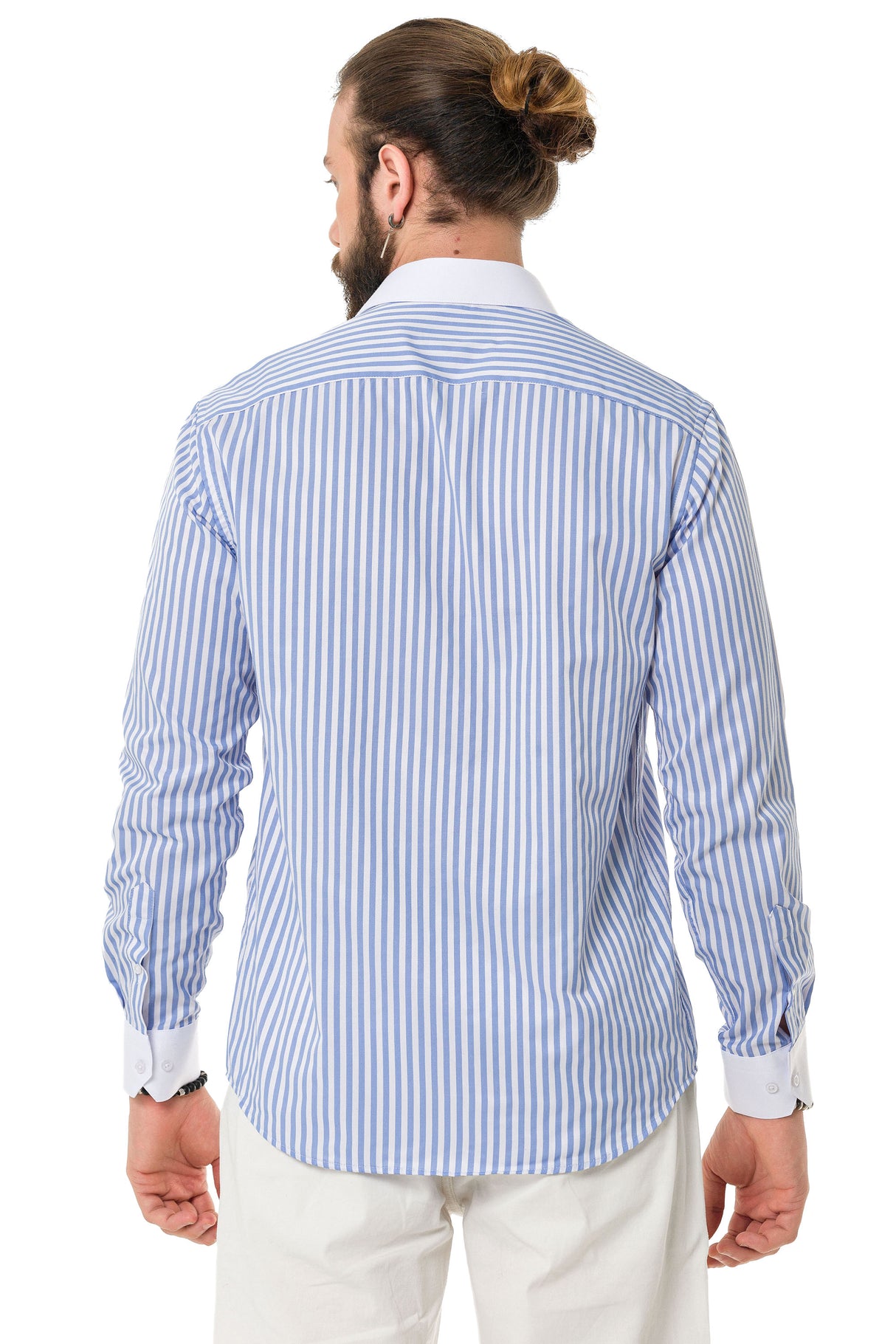 CH192 Men's shirt with line design