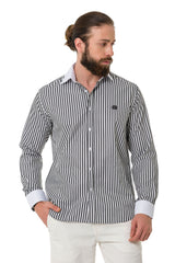 CH192 Men's shirt with line design