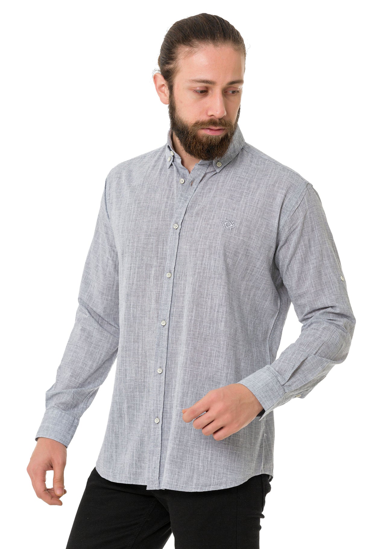 CH199 Mężczyźni koszula z długim rękawem w modnym klasycznym stylu