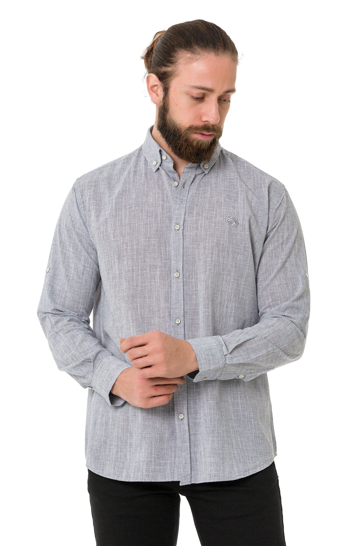 CH199 Mężczyźni koszula z długim rękawem w modnym klasycznym stylu