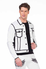 CJ213 Veste blanche pour hommes