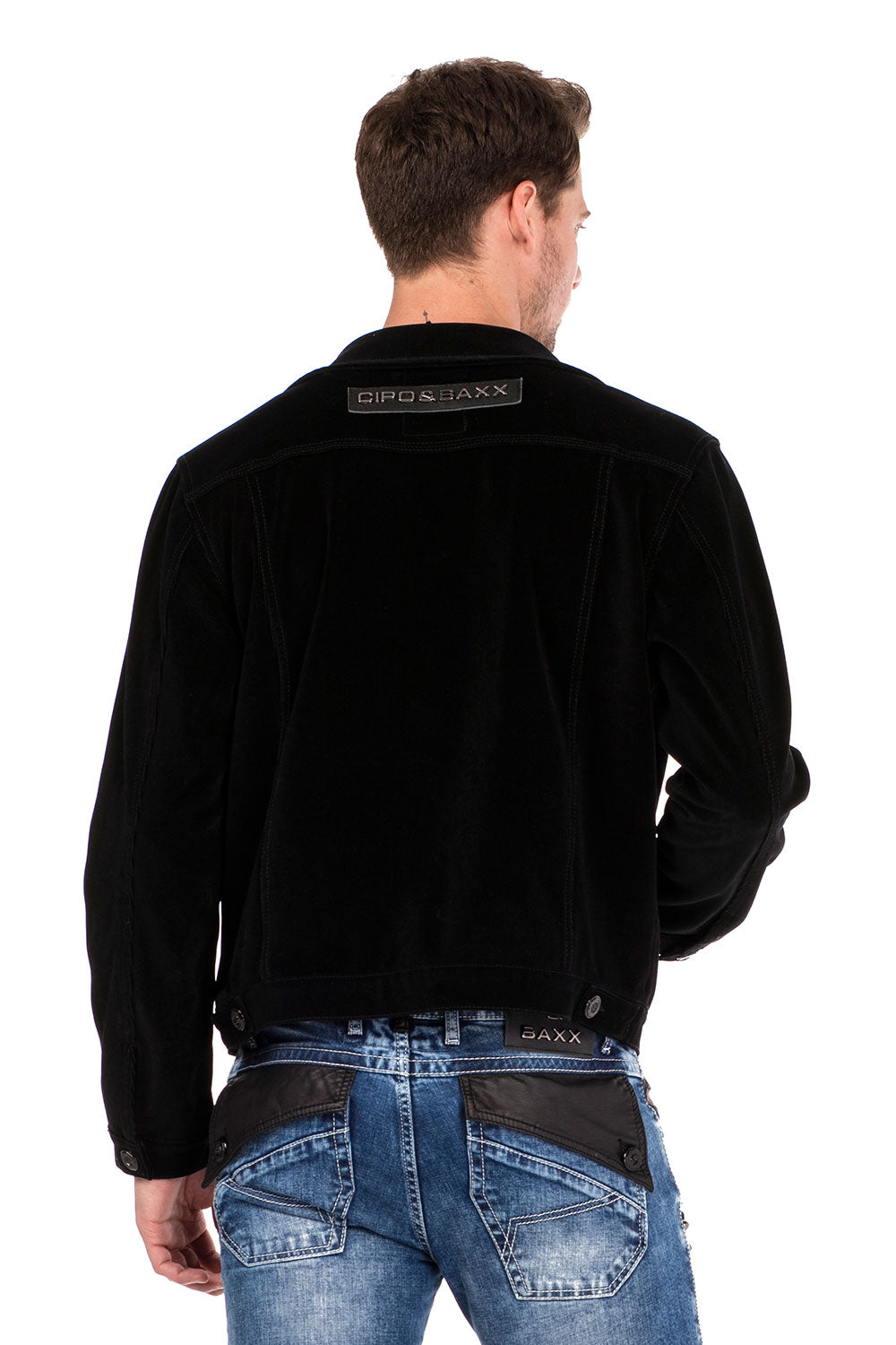 CJ226 Chaqueta negra para hombre