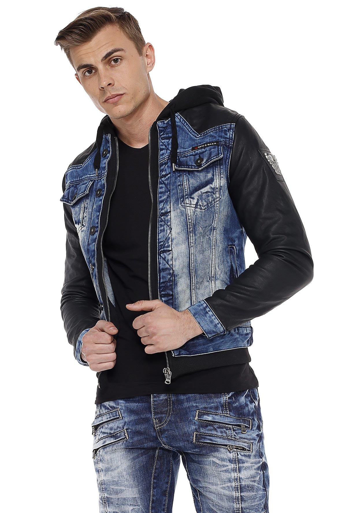 CJ235 Chaqueta azul para hombre