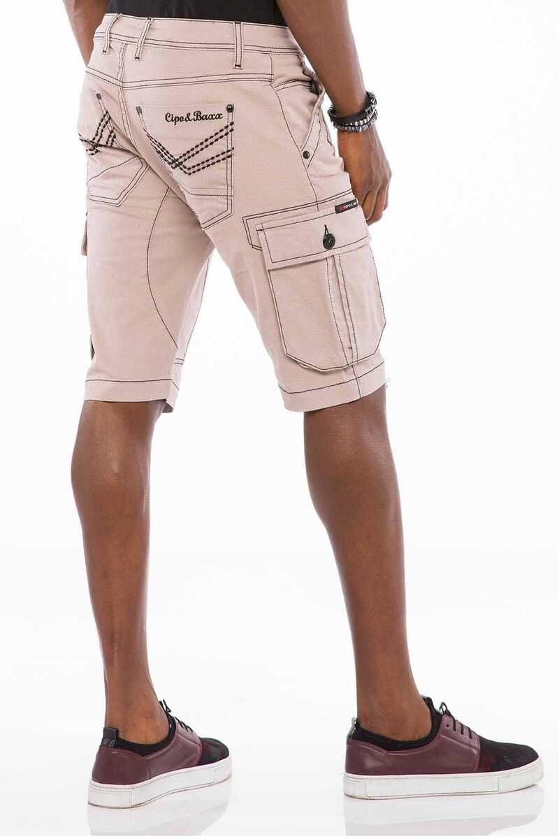 CK188 Herren Capri Shorts mit Cargotaschen