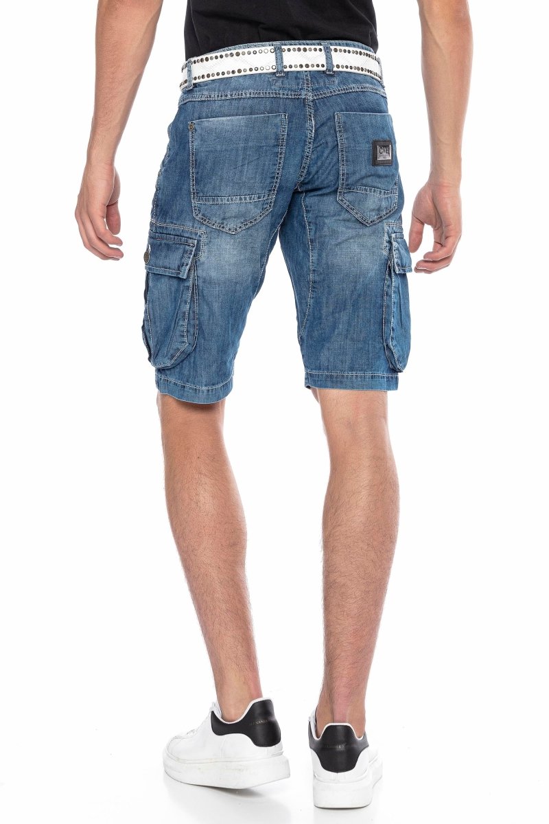 CK215 Men Capri shorts with cargot bags