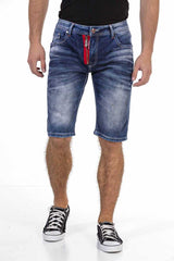 CK237 Men Capri shorts with a stylish zip element