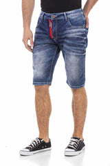 CK237 Men Capri shorts with a stylish zip element