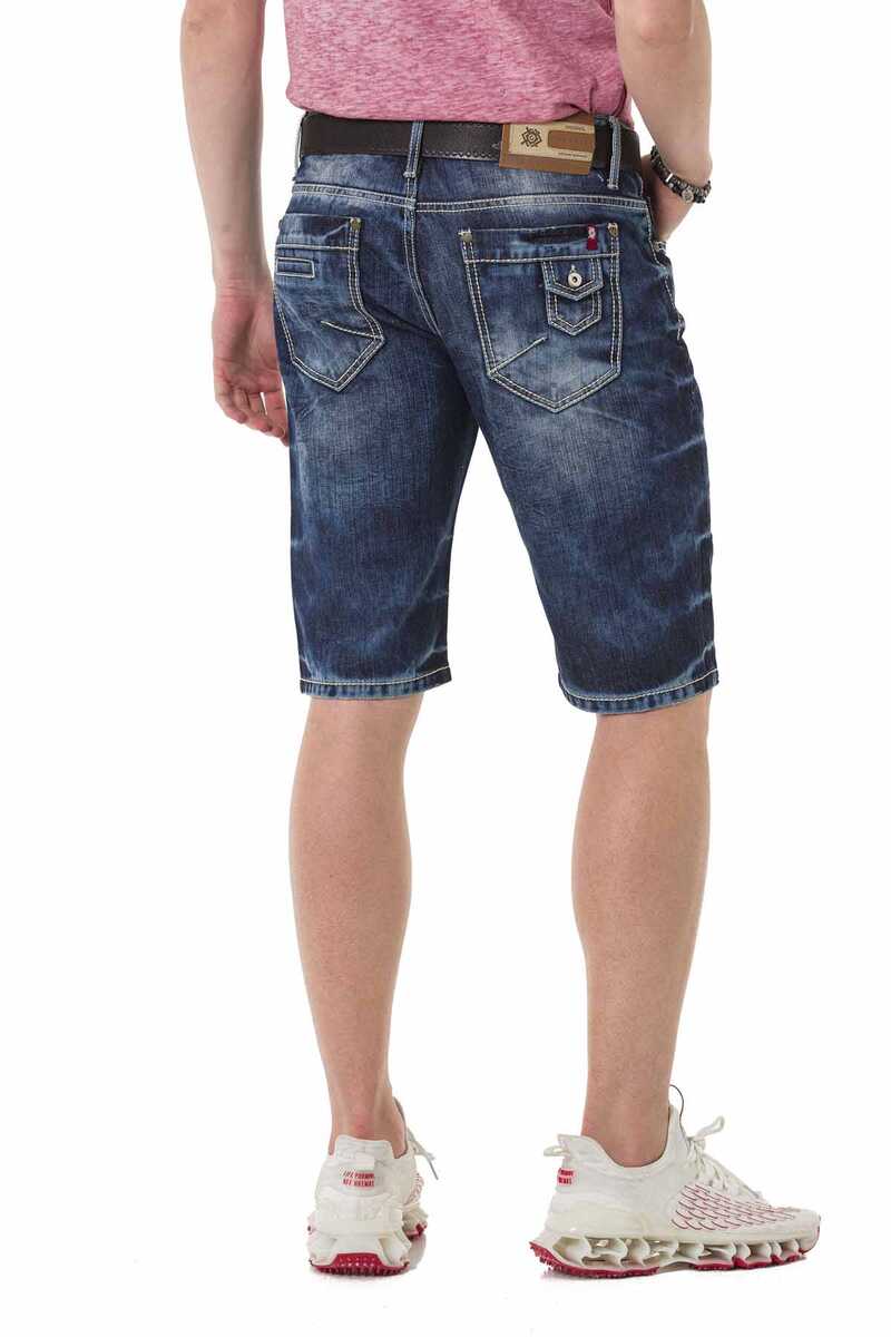 CK251 men Capri shorts with a trendy used wash