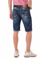 CK251 men Capri shorts with a trendy used wash