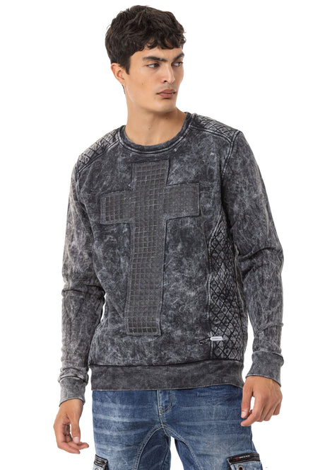 CL266 Men Sweatshirt con gran lavado