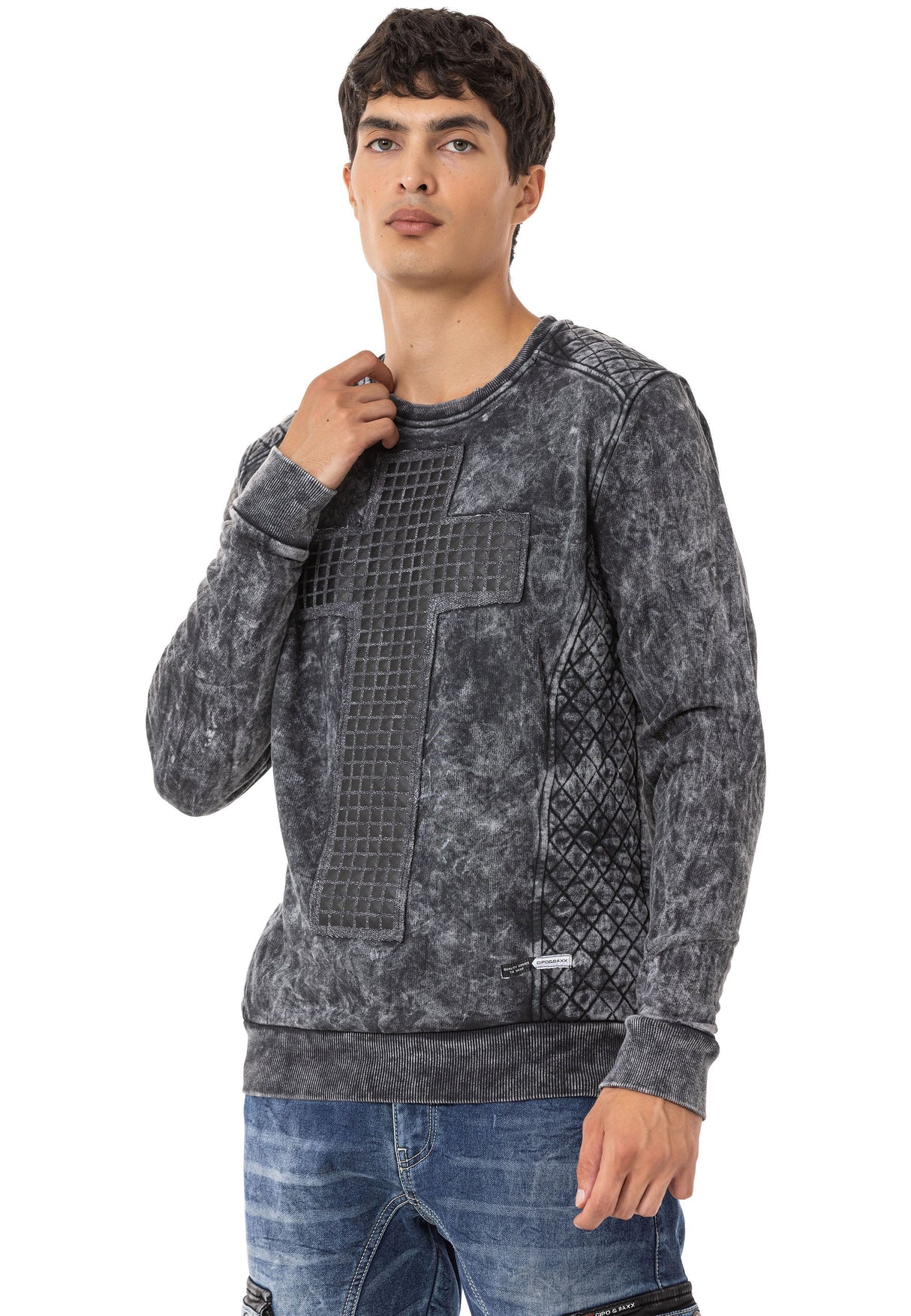 CL266 Sweat-shirt pour homme avec un super lavage