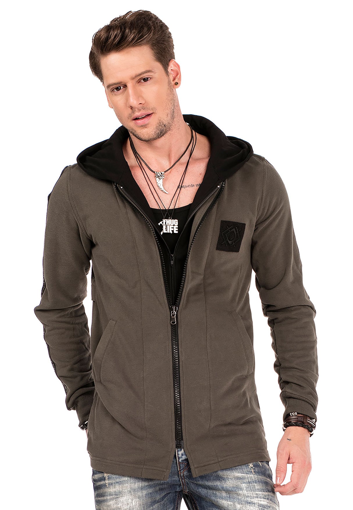 CL305 men sweatjackemmit layer look