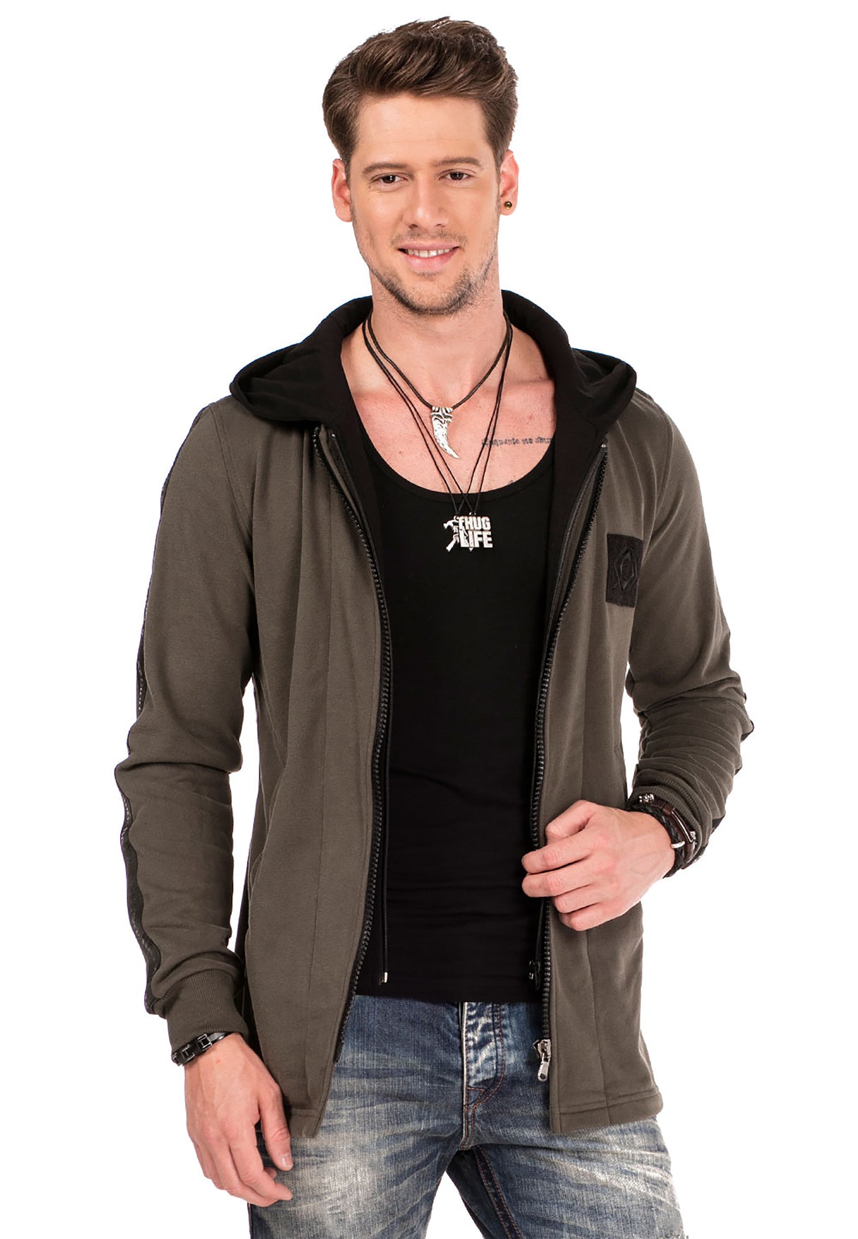 CL305 men sweatjackemmit layer look