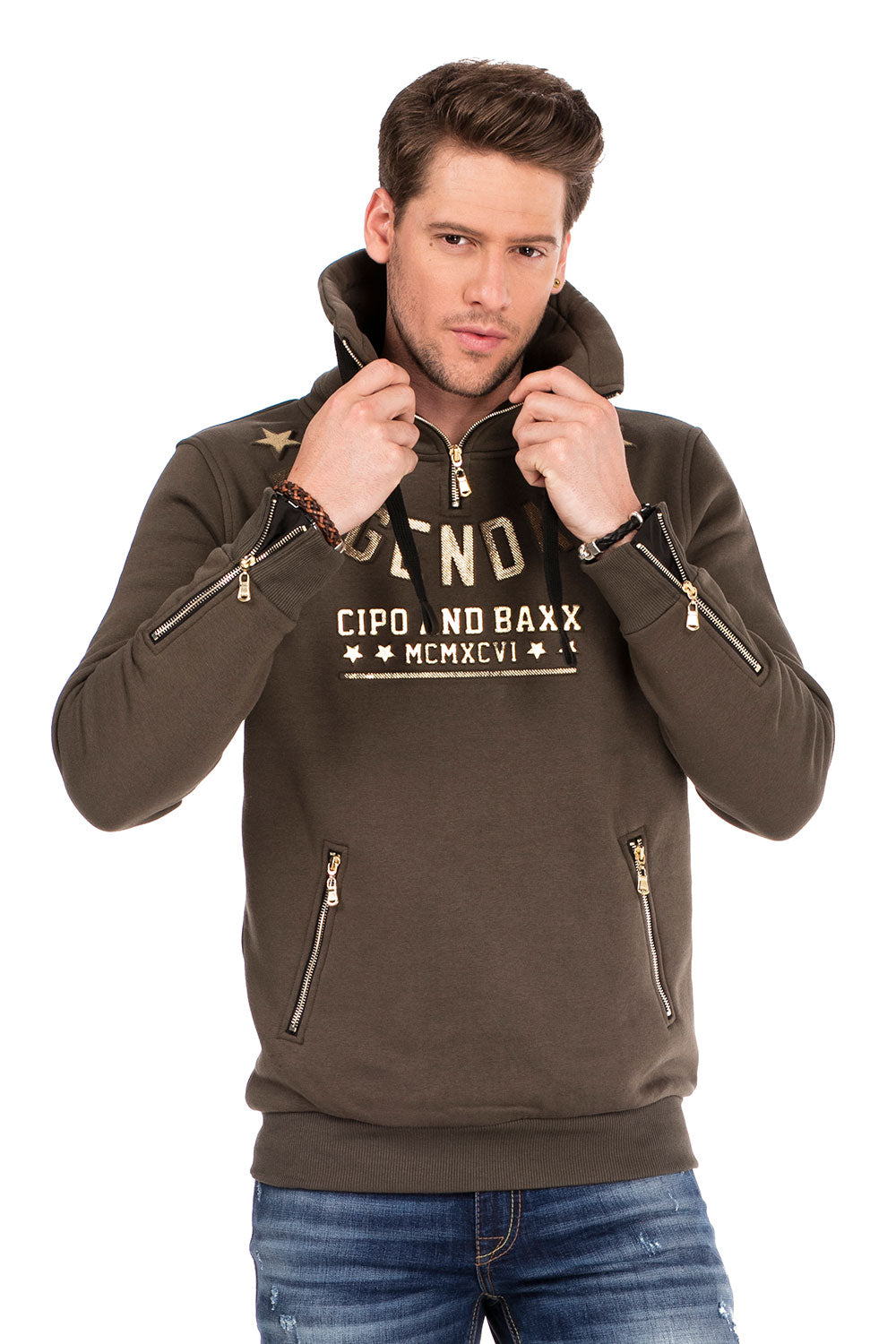 CL324 bluza męska z kołnierzem