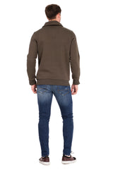 CL324 bluza męska z kołnierzem