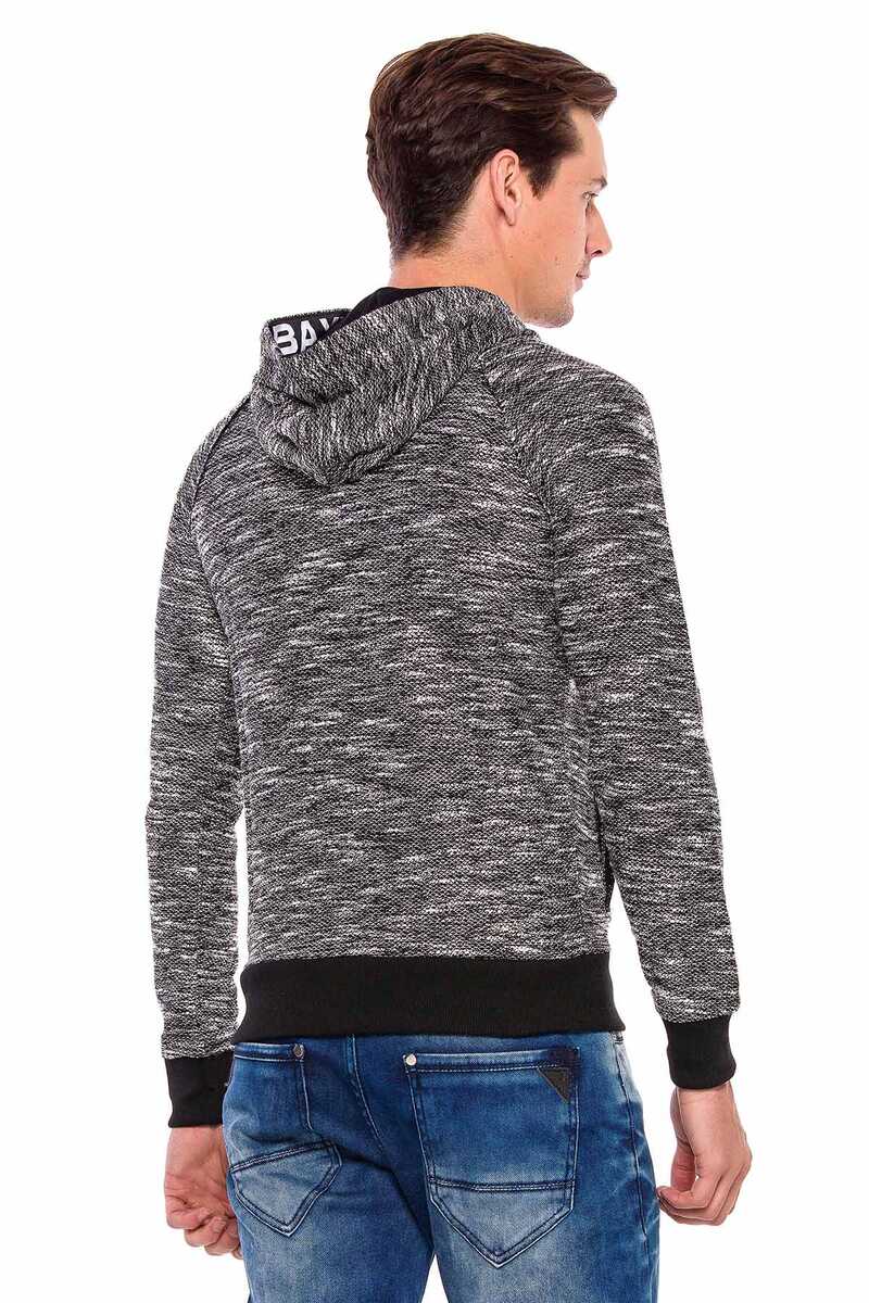Felpa Con Cappuccio Uomo Cipo & Baxx CL469, Stampa Full Print, Cotone Morbido