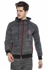 CL371 Chaqueta de sudor masculina con costuras de contraste