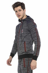 CL371 Chaqueta de sudor masculina con costuras de contraste