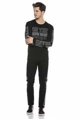 CL379 men's long -sleeved shirt with cool print