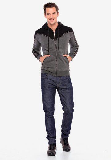 CL381 Chaqueta de sudor para hombres con un stock de remaches fresco