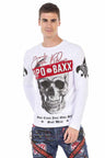 CL454 men's long -sleeved shirt with striking print