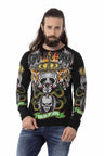 CL514 men's long -sleeved shirt with a big print