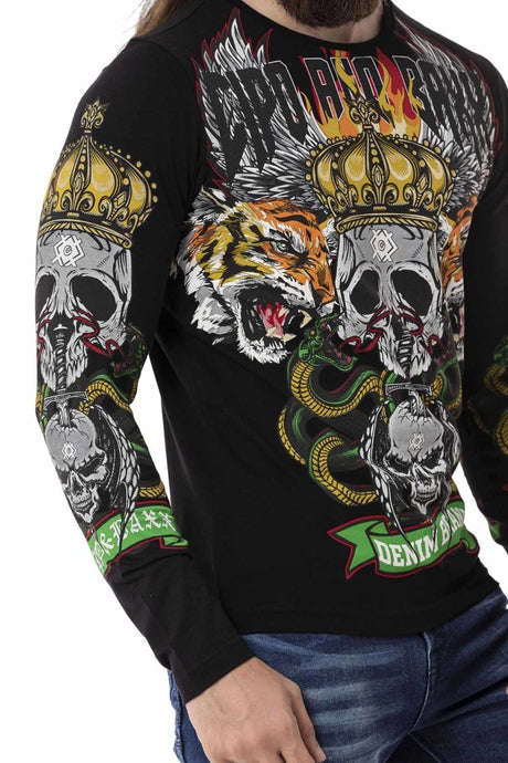 CL514 Heren Longsleeve met een grote Print