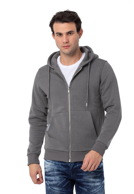 CL556 men's sweat jacket with hood