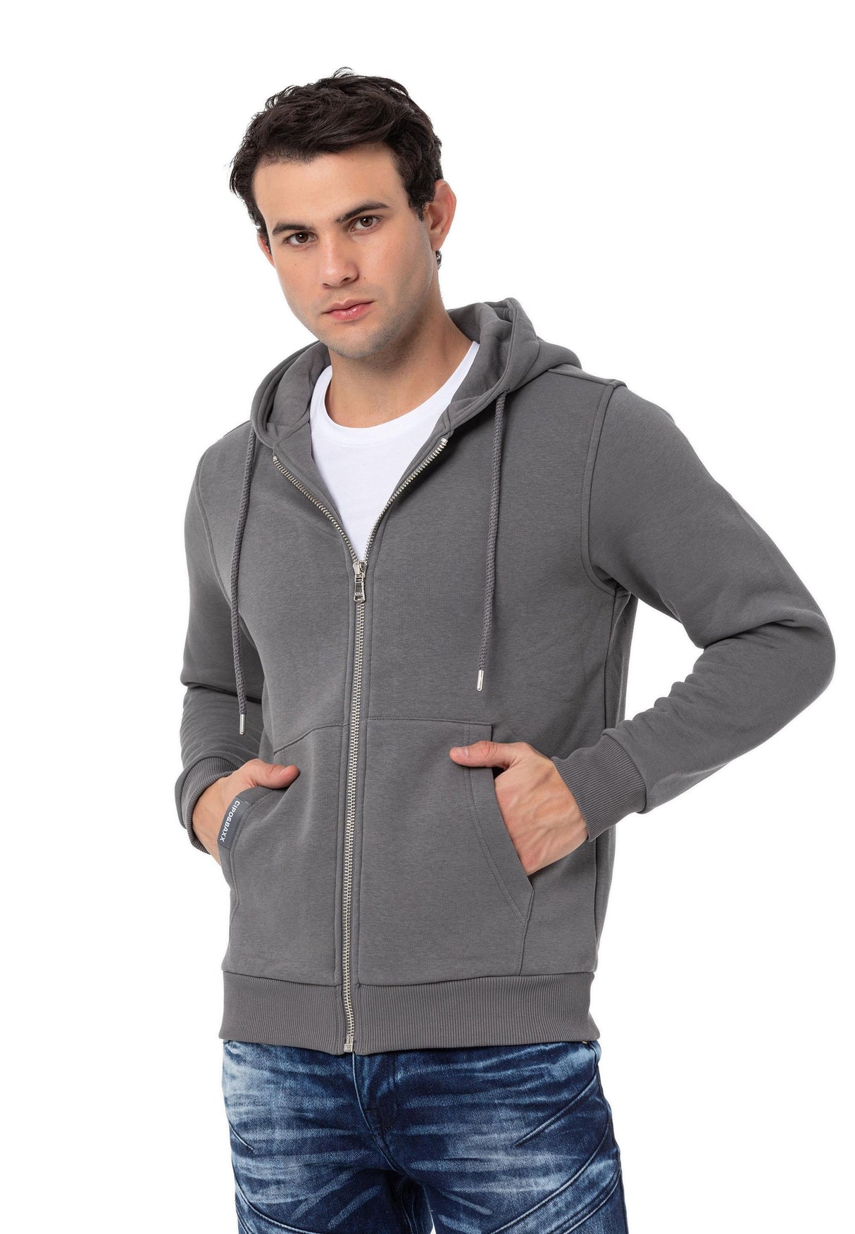 CL556 men's sweat jacket with hood