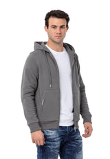 CL556 men's sweat jacket with hood