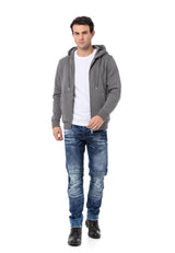 CL556 men's sweat jacket with hood