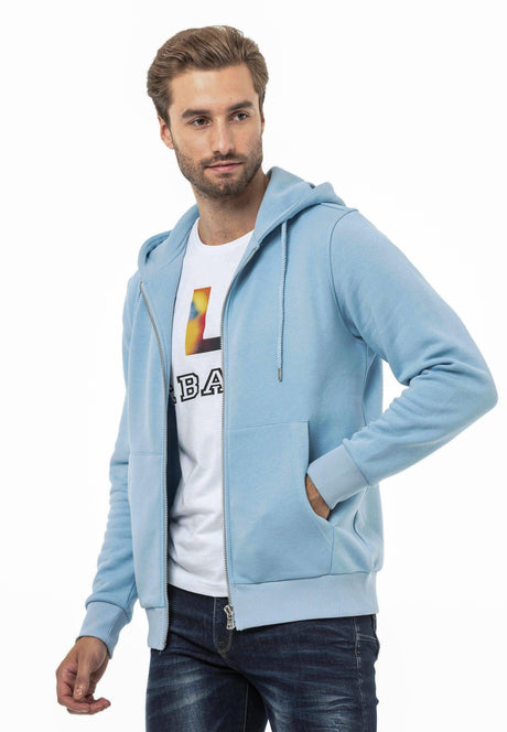 CL556 Sudadera con cremallera y capucha para hombre