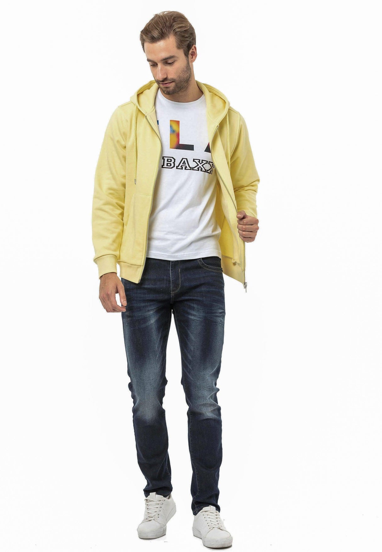 CL556 men's sweat jacket with hood