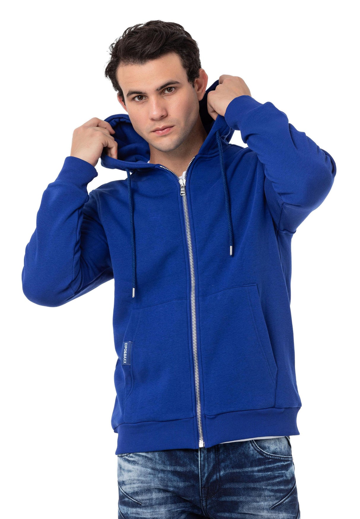 CL556 men's sweat jacket with hood