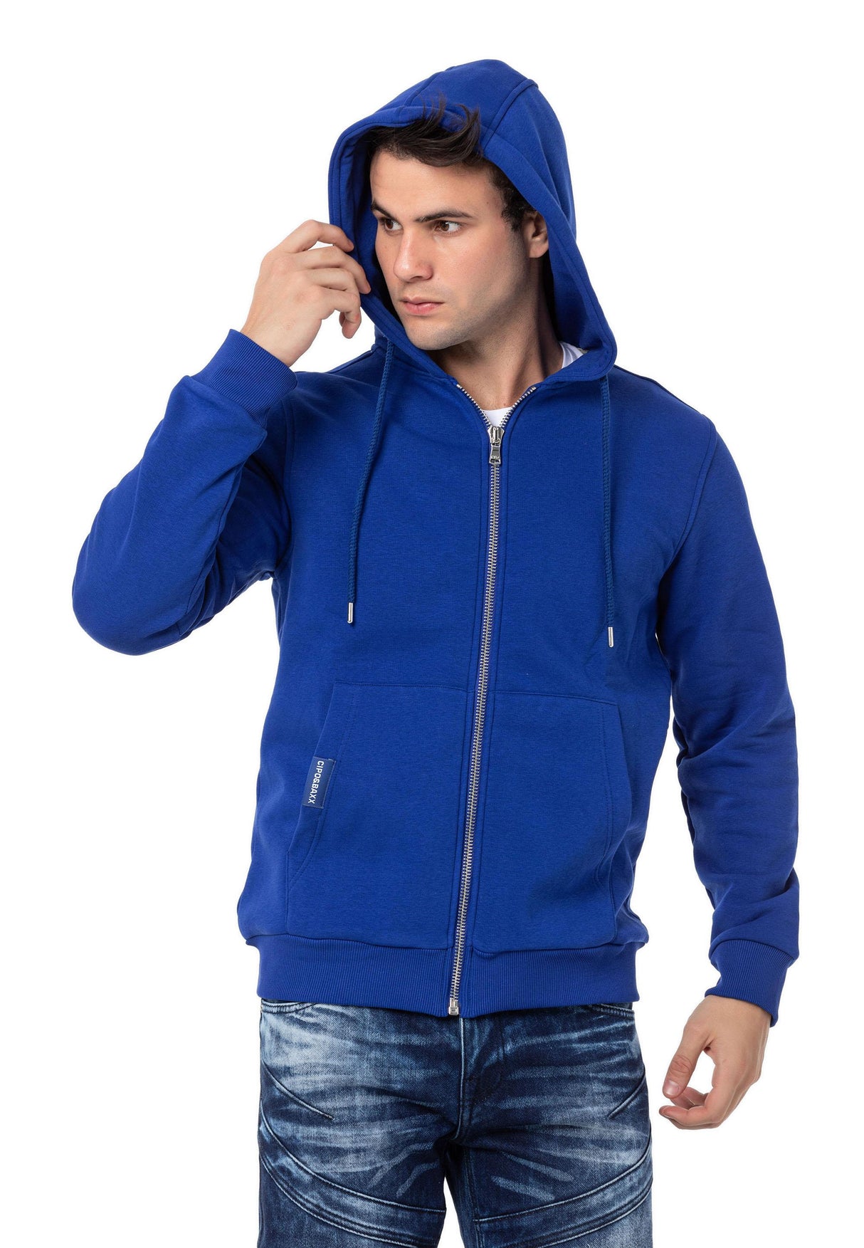 CL556 men's sweat jacket with hood