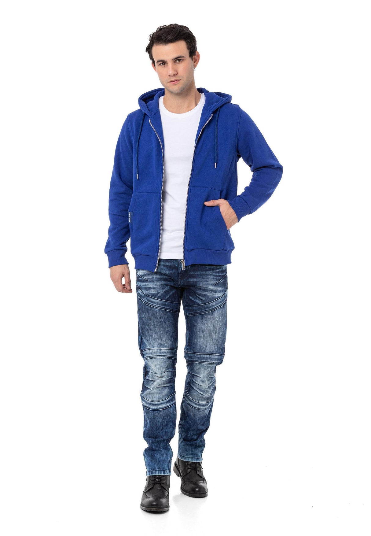 CL556 men's sweat jacket with hood