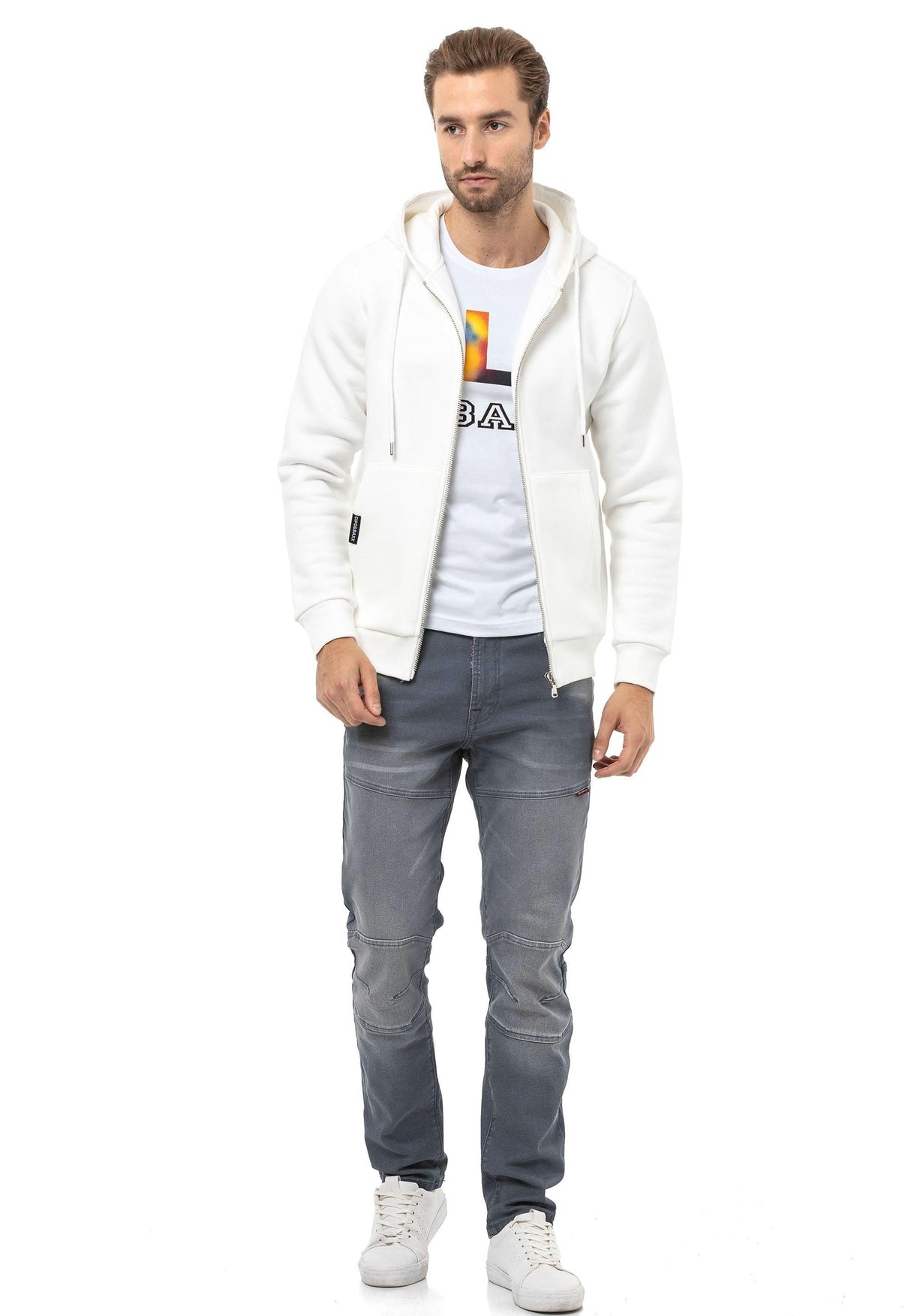 CL556 men's sweat jacket with hood