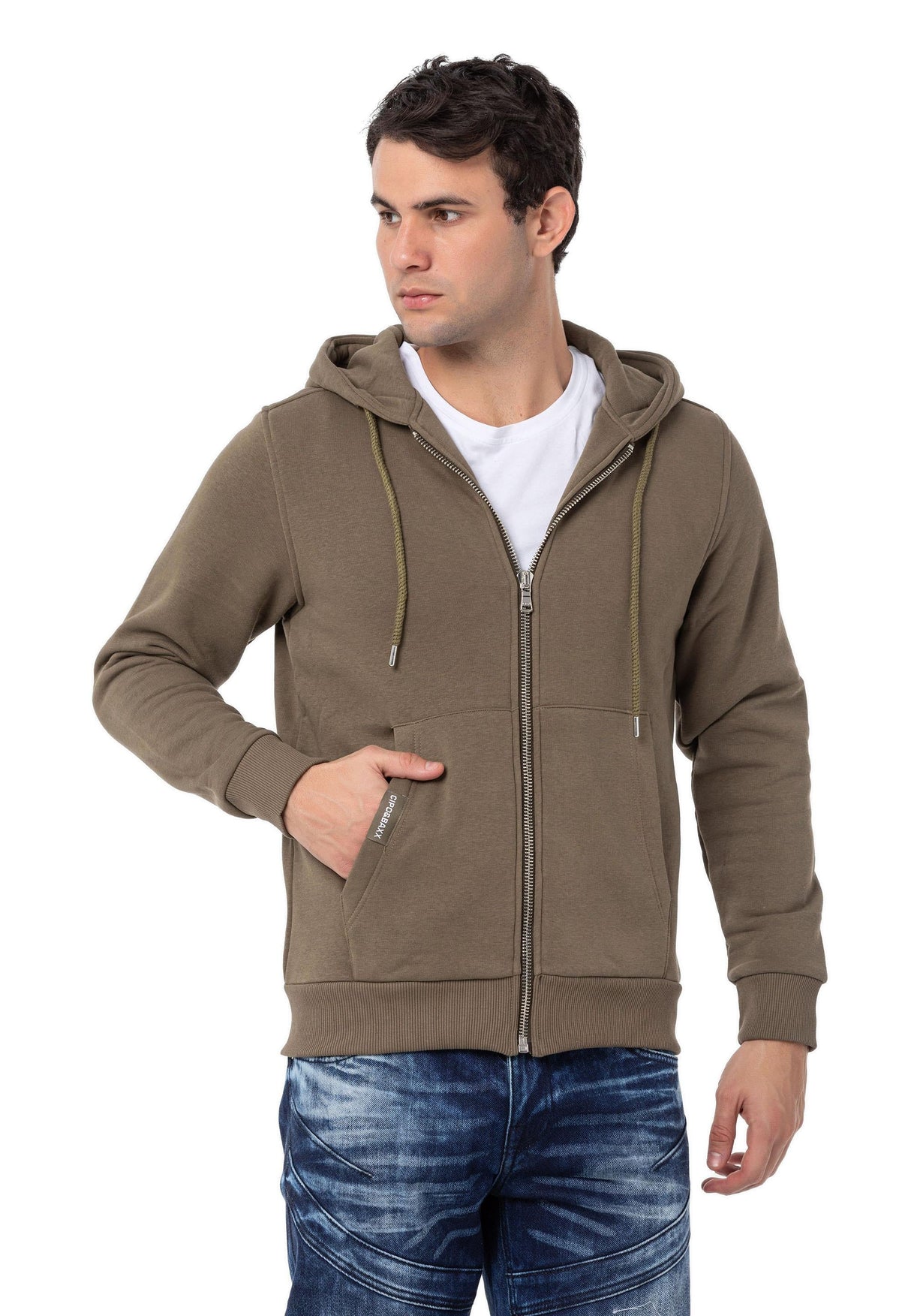 CL556 men's sweat jacket with hood