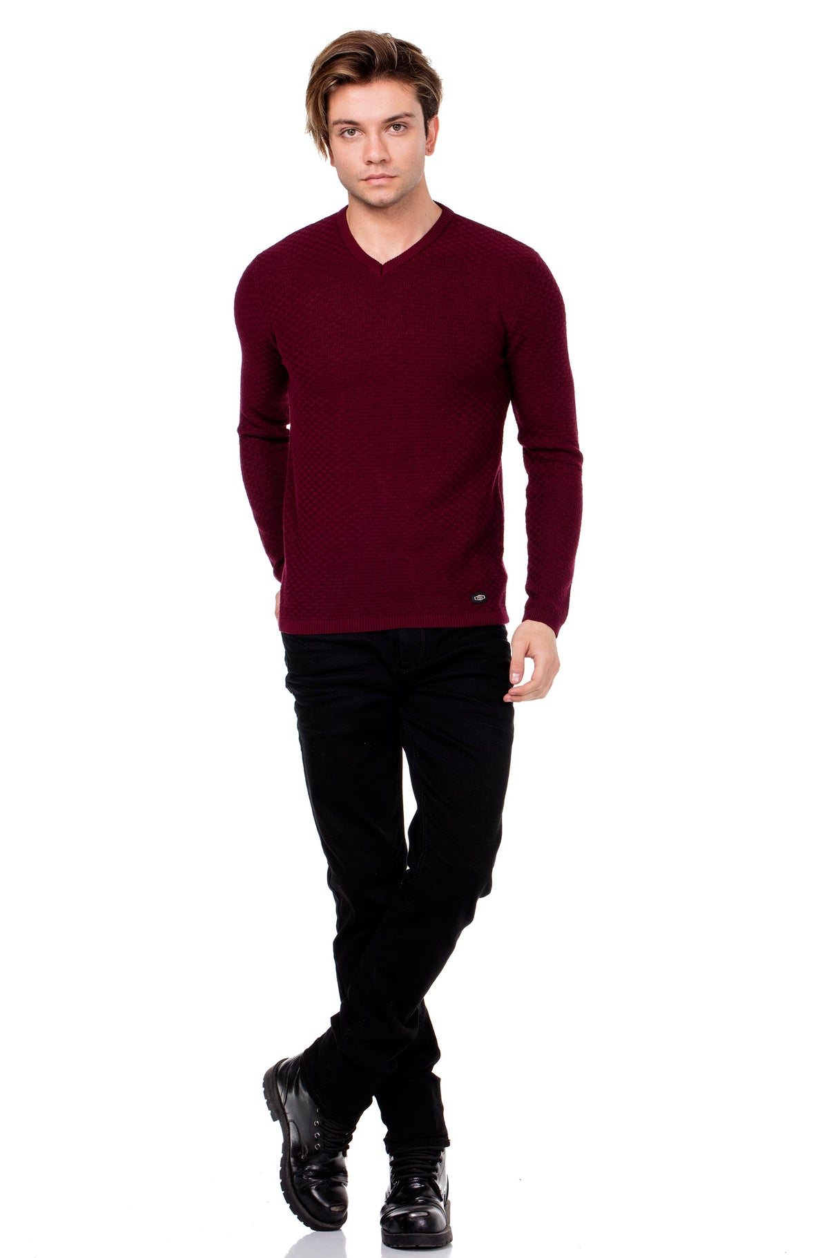 CP169 sweter męski klasyczny