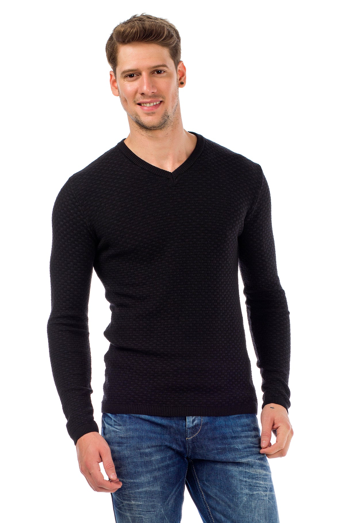 CP169 sweter męski klasyczny