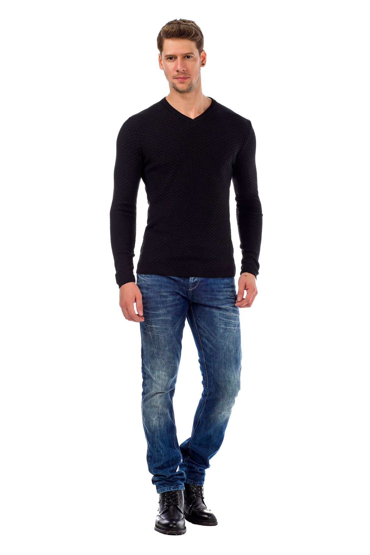 CP169 sweter męski klasyczny