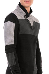 CP248 sweter męski z kołnierzem