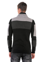 CP248 sweter męski z kołnierzem