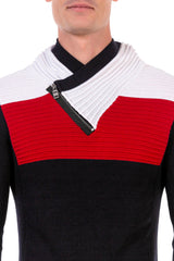 CP248 sweter męski z kołnierzem