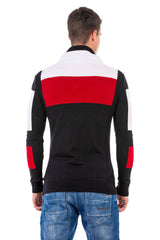 CP248 sweter męski z kołnierzem