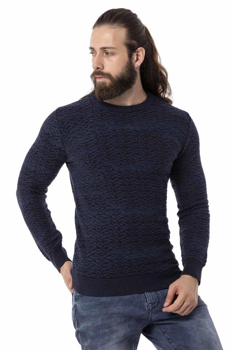 CP272 men knitting sweater with modern patterns